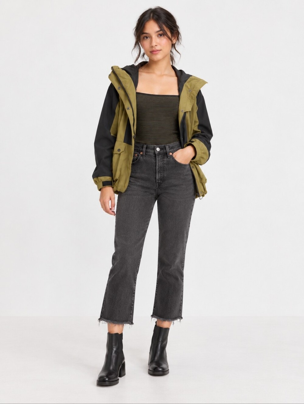 ❤️ LEVI'S PREMIUM RIBCAGE CROPPED BOOTCUT JEANS, 10S (30 SHORT)